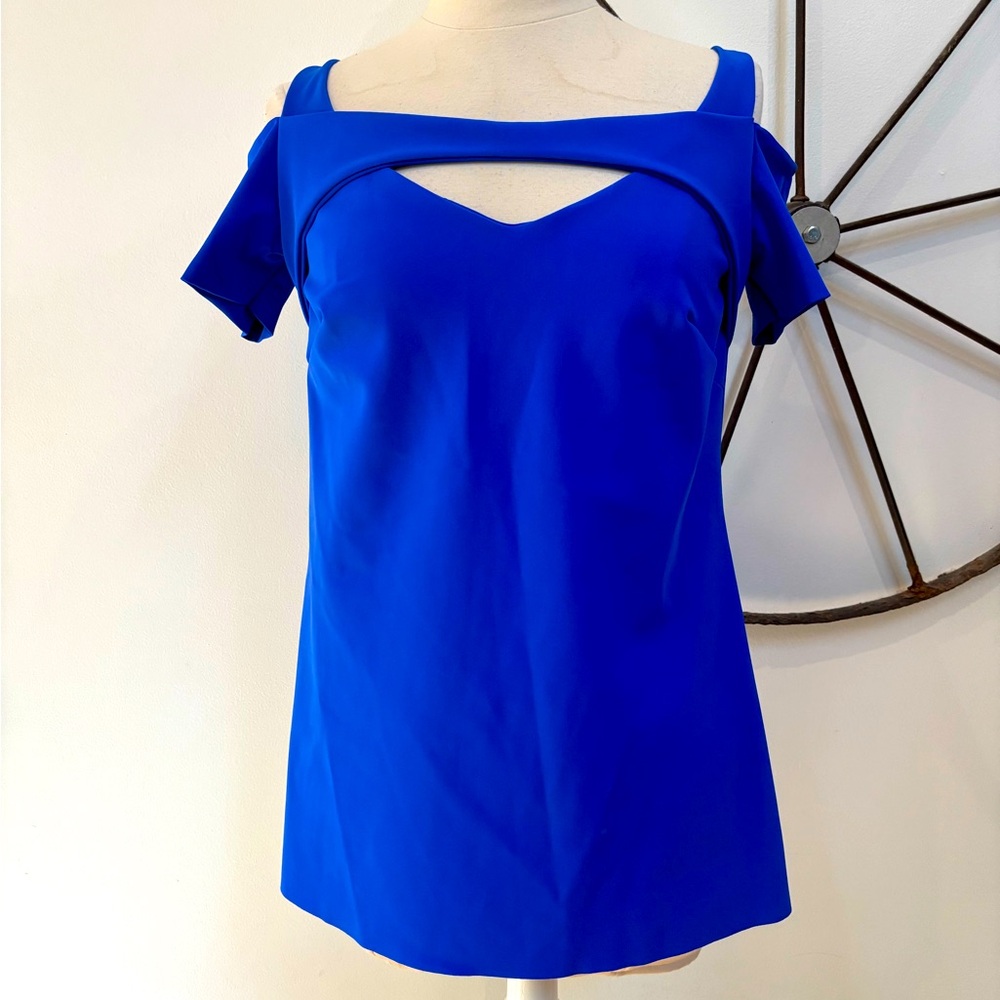 CHIARA Boni Jocelyn cobalt blue Klein tunic top NWT 6 $395
